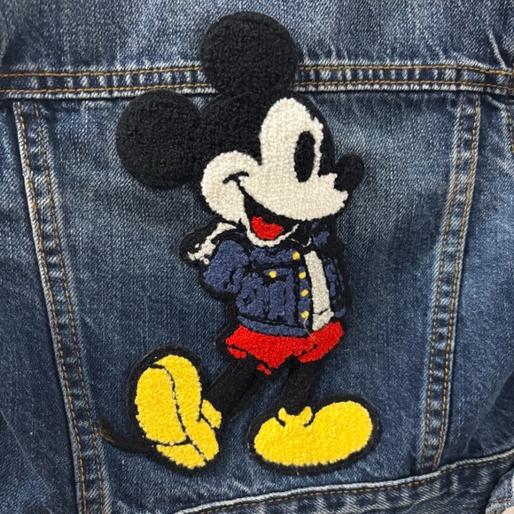 1. Gap × Disney Baby Mickey Mouse Icon Denim Jacket - Picture 6 of 8